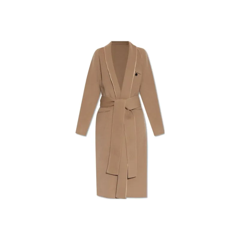 Ferragamo Long-Sleeved Tied Waist Coat-0