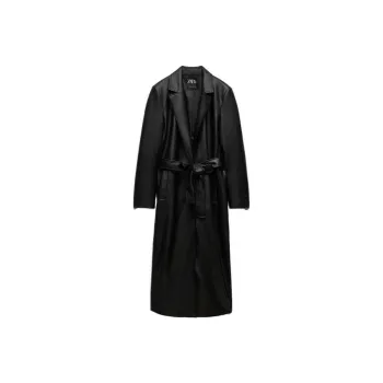 ZARA Trench Coats Women's Black