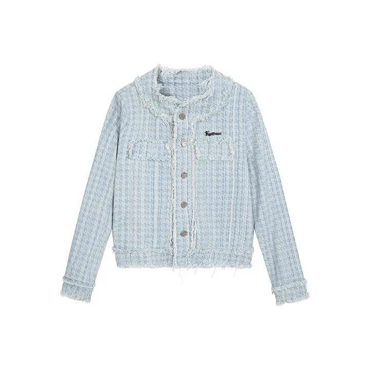 KING PRINCE Denim Jacket Women's Gift Box Set Included Blue-0