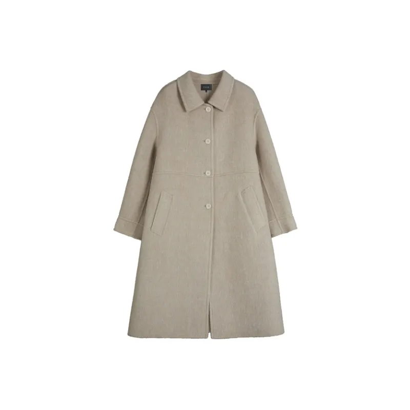 ELLE Coats Women's Beige Coffee-0