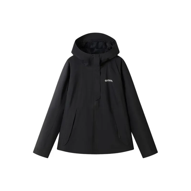 OUTDOOR PRODUCTS Waterproof And Windproof Windbreaker Jacket Women's Classic Black-0