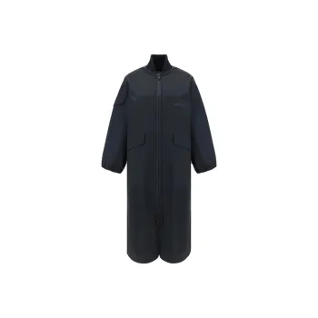 GANNI Two Way Zipped Seersucker Parka