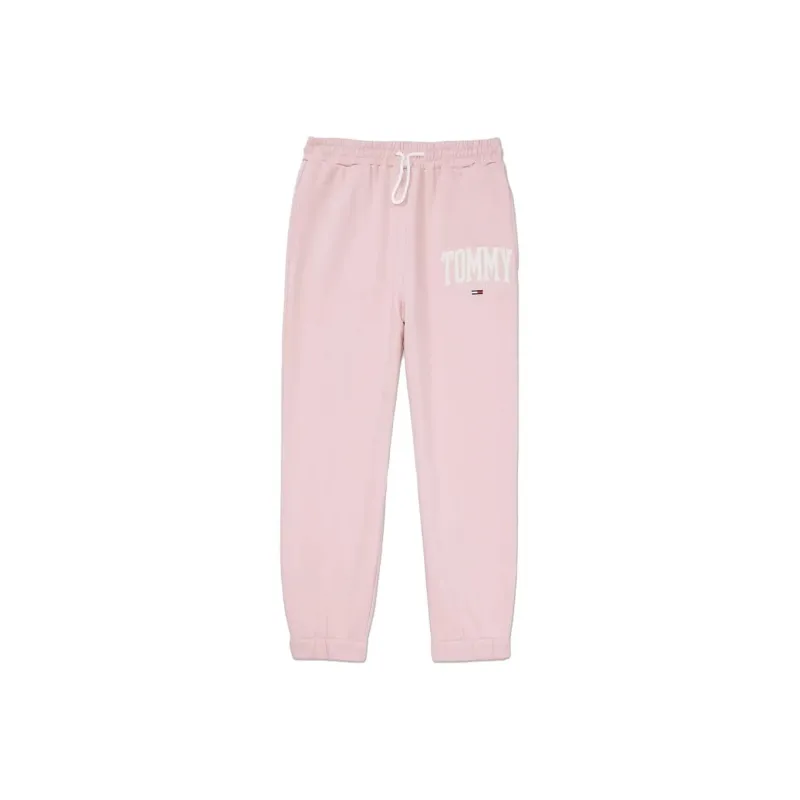 Tommy Hilfiger FW23 Collegiate Sweatpant Bottoms Broadway Pink Casual Pants Women's Pink-0