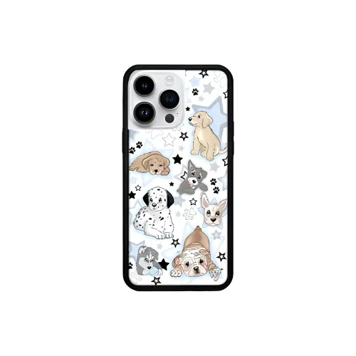 Wei Xin Acrylic Material Puppy Party Phone Cases Compatible With IPhone 16/15 Pro Max/Apple 13/14 Pro/Max