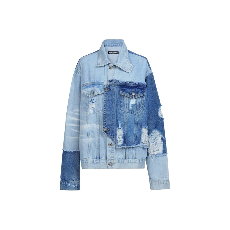 FRAIL STATE Loose Fit Denim Jacket Unisex Sky Blue-0