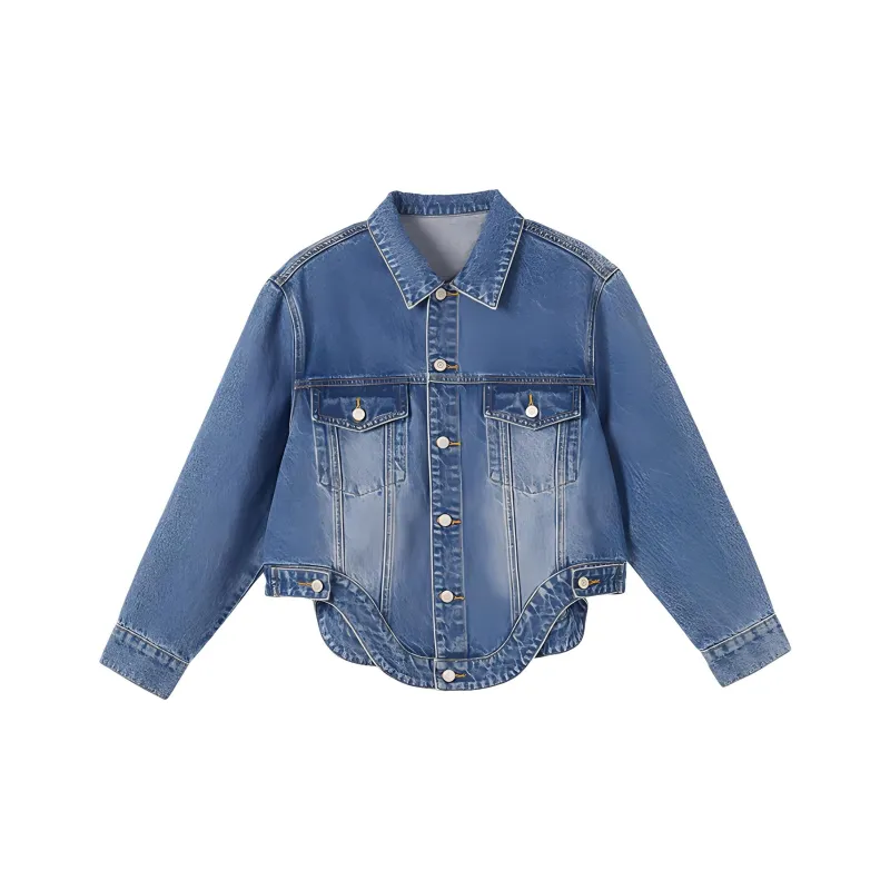 Demana Denim Jacket Women's Medium Denim Blue-0