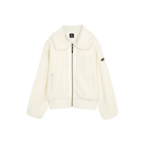 Skechers Velvet feel Coat Women's Cream Beige White