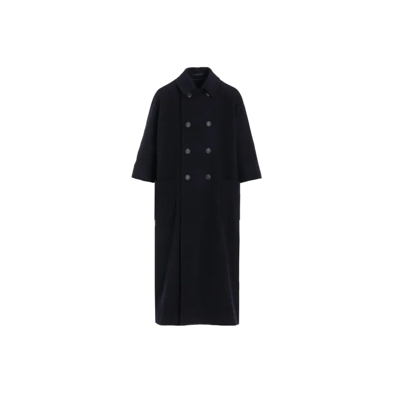 Yohji Yamamoto Mosser Double Breasted Coat-0