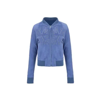 Ferragamo Leather Jackets Women's Blue