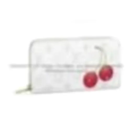 LOUIS VUITTON Takashi Murakami, Collaboration Zippy Leather Wallet Women's White