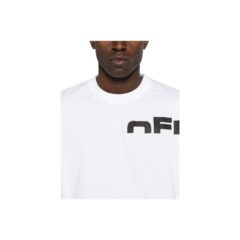 Off Logo Printed Crewneck T Shirt-3