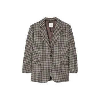Sandro Dogtooth Blazer