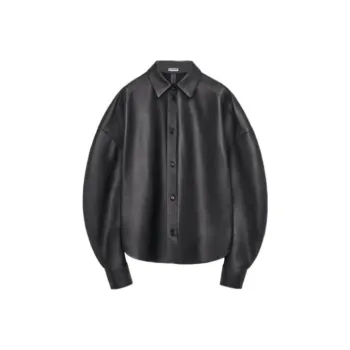 LOEWE SS24 Leather Jacket Women's Black