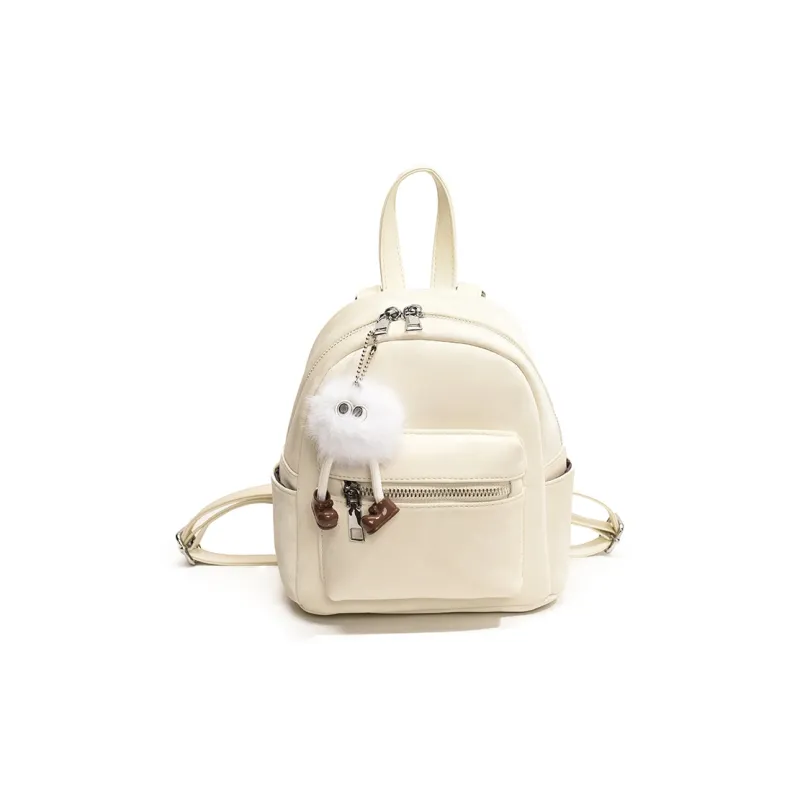 Yalu PU Backpack Women's White/Silver/Black/Pink/Coffee-6