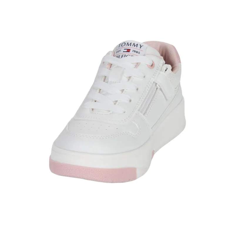 Tommy Hilfiger Low Top Skateboard Shoes Women's White Pink-4