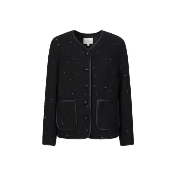JZ. ANNAKRO Cropped Coats Women's Plain Black