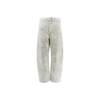 Lemaire Twisted Belted Pants 'Denim Acid Snow Pelican'