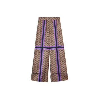OFF WHITE Monogram Silk Pants Multi