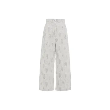 HENRIK VIBSKOV Post Patterned Wide-leg Trousers