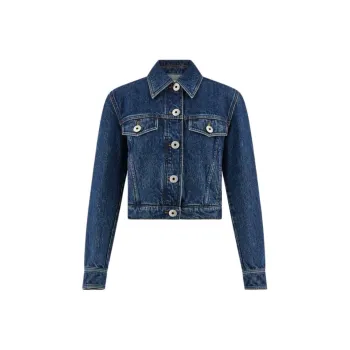 FERRAGAMO FW24 Denim Jacket Women's Blue