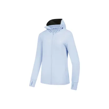QIAODAN Sun Protection Clothing Women's Lightweight Transparent Blue