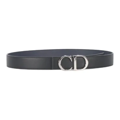 DIOR Leather Belts Men's Black 