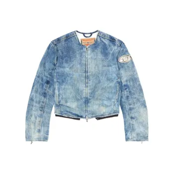 DIESEL De-Calur-Fse Logo Plaque Denim Jacket