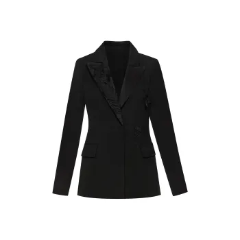 OSCAR DE LA RENTA Flora & Fauna Embroidered Blazer