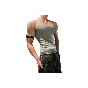 DUATOGE Tank Tops Men Gray 