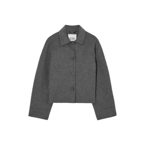 COS Cropped Coats Women's Gray
