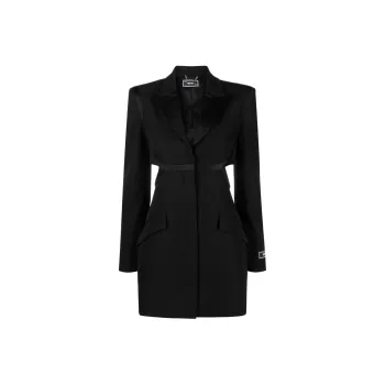 VERSACE Single Breasted Cut Out Blazer Dress