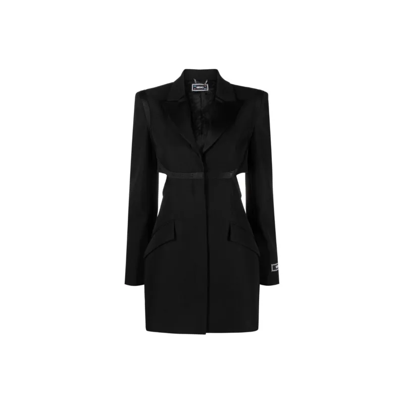 VERSACE Single Breasted Cut Out Blazer Dress-0