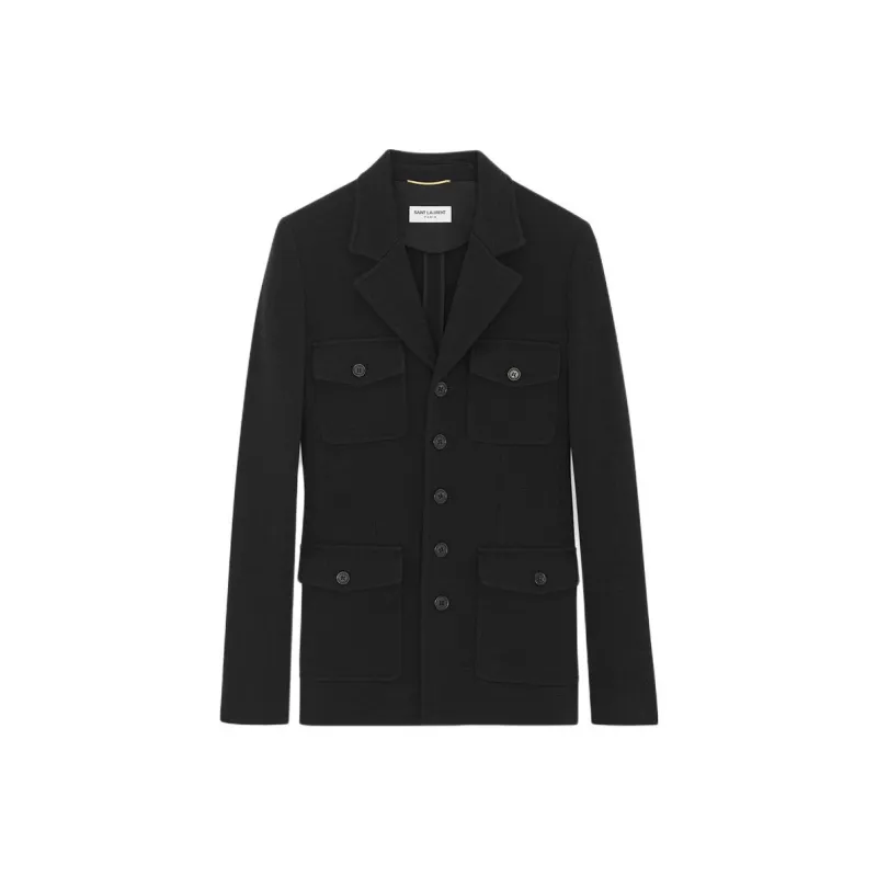SAINT LAURENT Saharienne Long Sleeved Jacket-0