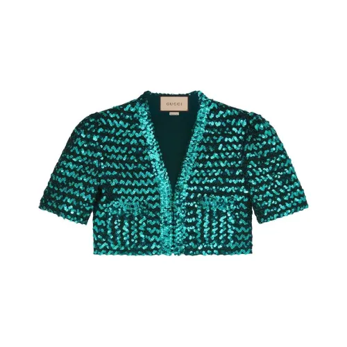 GUCCI Cropped Coats Women's Green