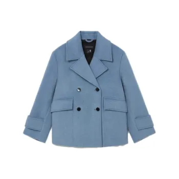 CLUB MONACO Velvet-feel Coat Women's Blue