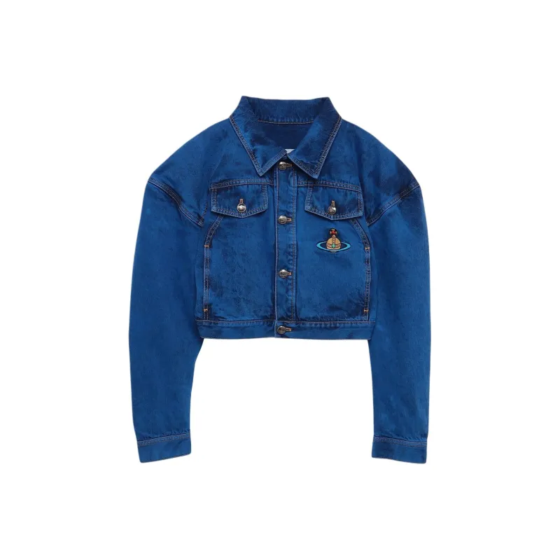 Vivienne Westwood Cropped Denim Boxer Jacket-0