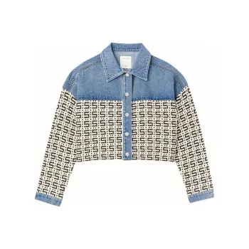 Sandro Denim Jackets Women's Blue