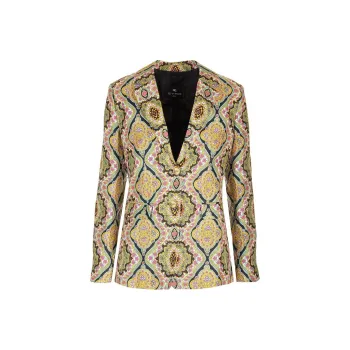 ETRO Single Breasted Printed Blazer