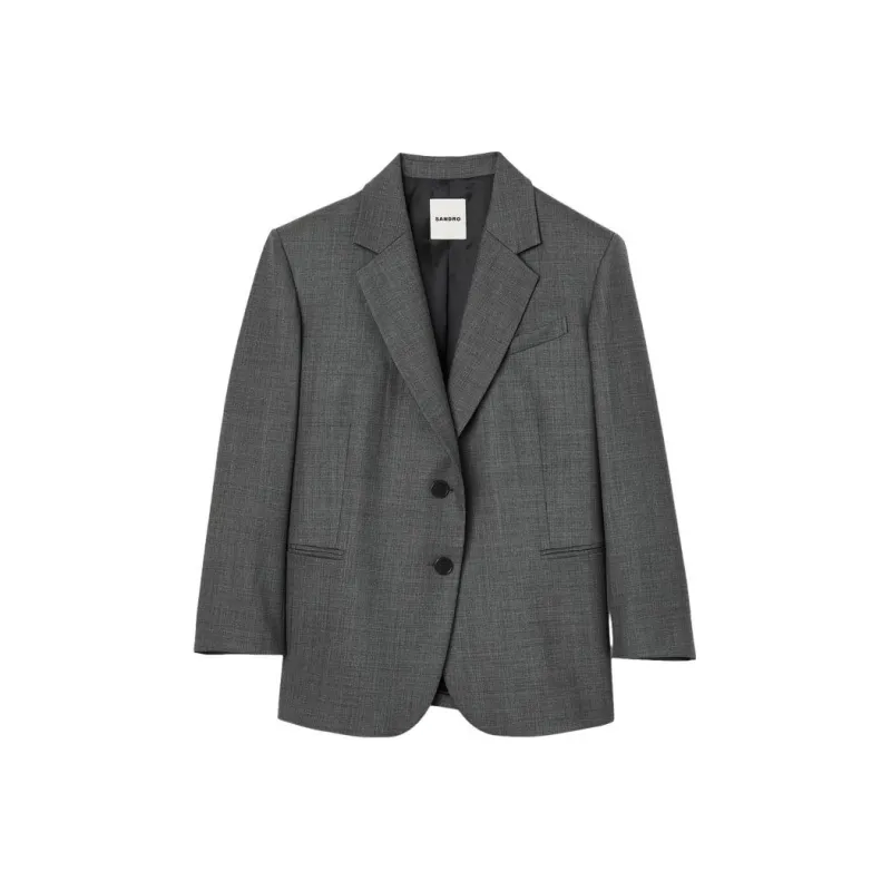Sandro Single-breasted Notched Blazer-0