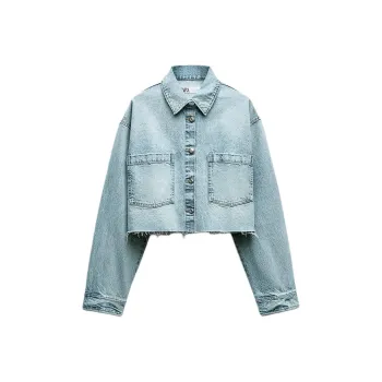 ZARA Denim Jacket Women's Light Blue