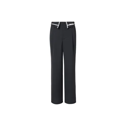 LOFT SHINE SS22 Straight Moderate Casual Pants Women's Black