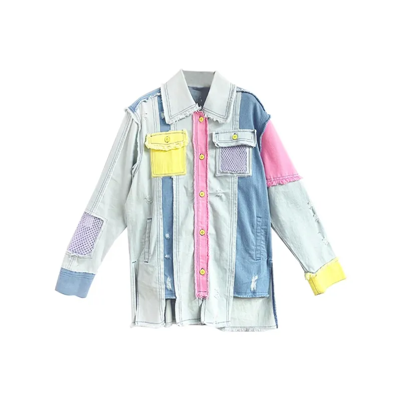 CHAU·RISING Chaurising Our Utopia Series Denim Jackets Women's Light Blue-0