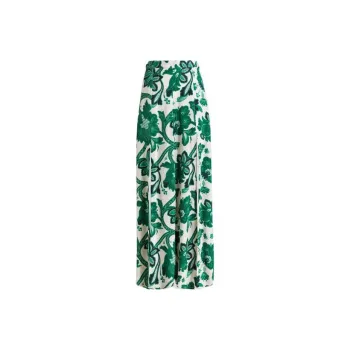 ETRO Printed Front Slit Wide Leg Trousers