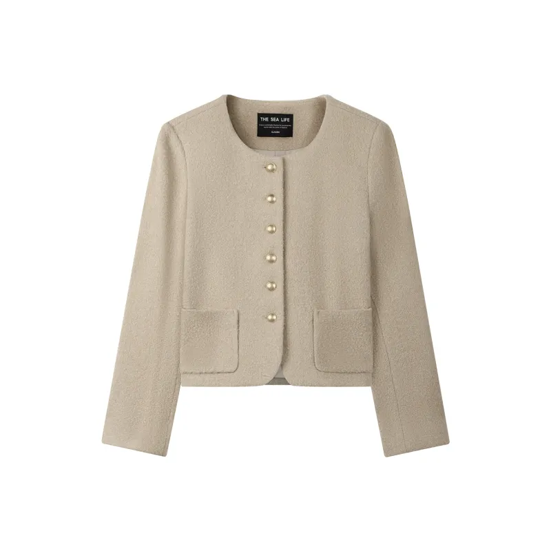 THE SEA LIFE Cropped Coat Women's Ice Cream-0