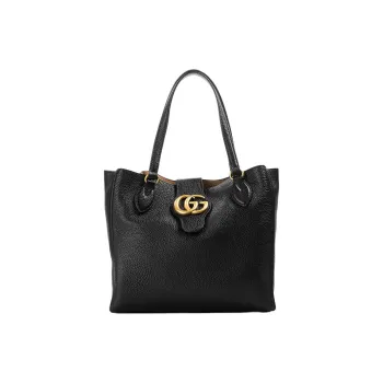 GUCCI Calfskin Tote Bag, Shopping Bag, Handbag Women's Black