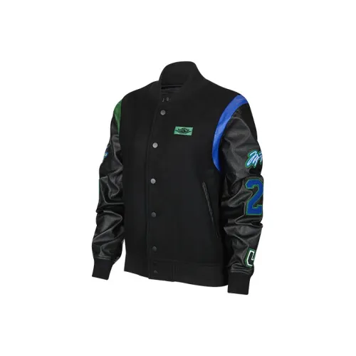 JORDAN X Aleali May Varsity Jacket Asia Sizing Black Game Royal Pine Green