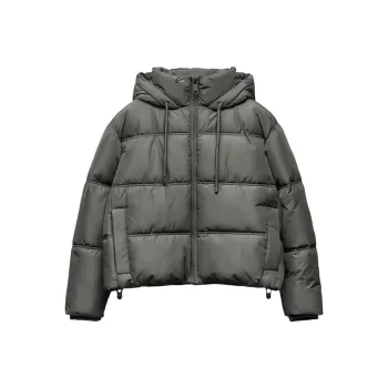 ZARA Puffer Jacket Women's Khaki