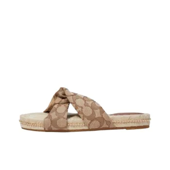 COACH Charlie Slide Slippers Women's Khaki