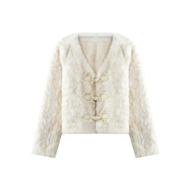 THE SEA LIFE Cropped Coat Women's Almond White-0