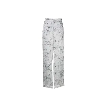OFF-WHITE Sketch Print Straight-leg Trousers